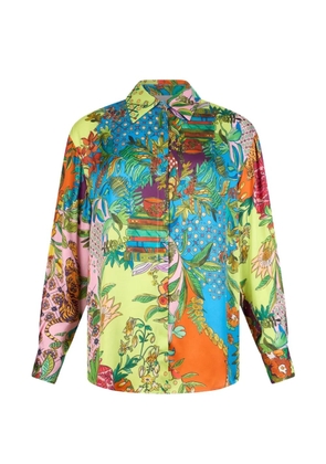 LIU JO buttoned printed shirt - Green