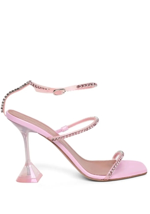 Amina Muaddi Gilda 95mm crystal-embellished sandals - Pink