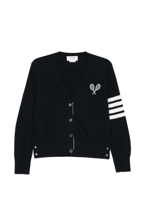 Thom Browne Tennis Racquets V-neck Cardigan - Blue