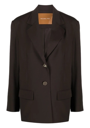 Rejina Pyo Karyn single-breasted wool blend blazer - Brown