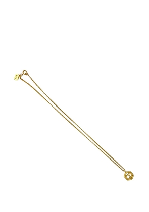 Christian Dior Pre-Owned 1990-2005 Gold Plated CD Logo Pendant Necklace costume necklace