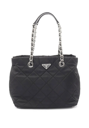 Prada Pre-Owned 2013-2026 Tessuto Impuntu Chain tote bag - Black