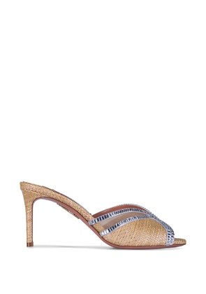 Aquazzura raffia embellishment sandals - Neutrals