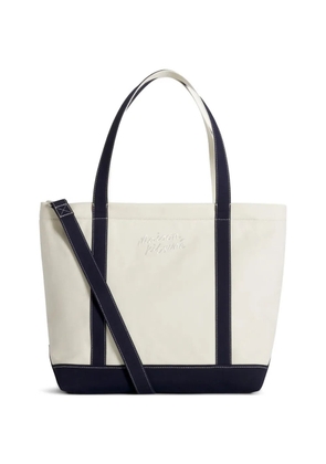 Maison Kitsuné piped logo tote bag - Neutrals