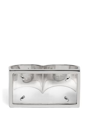 Maison Margiela Four Stitches double-signet ring - Silver