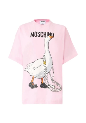 Moschino goose-print T-shirt - Pink