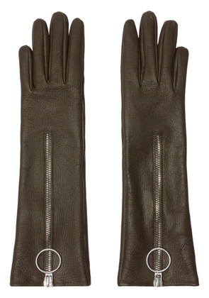 Burberry zip-up gloves - Brown