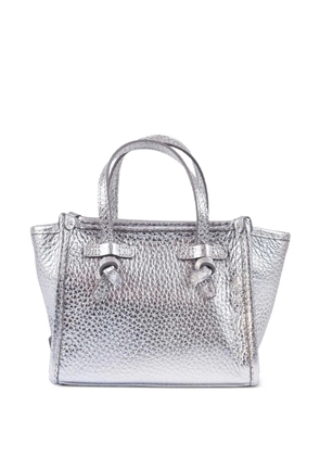 GIANNI CHIARINI textured-leather top-handle bag - Silver