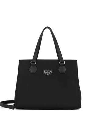 Philipp Plein logo-plaque tote bag - Black