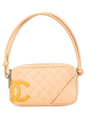 CHANEL Pre-Owned 2005-2006 Lambskin Cambon Ligne Pochette handbag - Brown