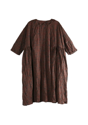 Daniela Gregis printed midi dress - Brown