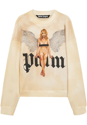 Palm Angels Crystal Pin Up sweatshirt - Neutrals