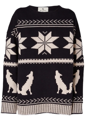 ETRO fair-isle sweater - Black
