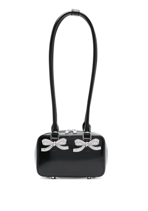 Self-Portrait leather shoulder bag - Black