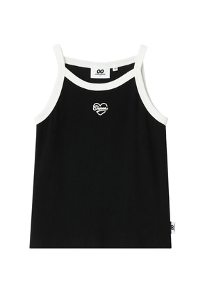 CHOCOOLATE ribbed trim vest - Black