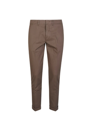 Fay belt-loops trousers - Brown