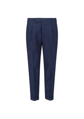 PT Torino button pleat trousers - Blue