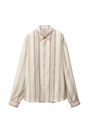 Versace striped silk shirt - Neutrals