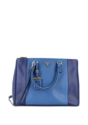 Prada Pre-Owned Bicolor Double Zip Lux Saffiano Leather Medium tote bag - Blue