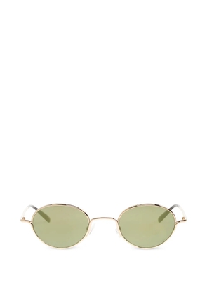 Alexander McQueen oval-frame sunglasses - Gold