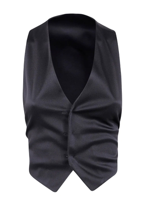 Ann Demeulemeester Mary satin waistcoat - Black