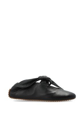 Odissì Tess knotted leather sneakers - Black