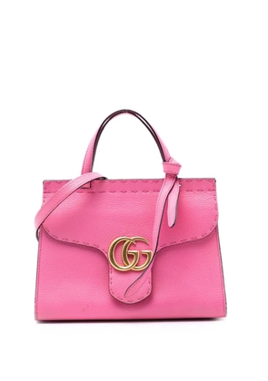 Gucci Pre-Owned 2016-2025 Small GG Marmont Leather Top Handle satchel - Pink