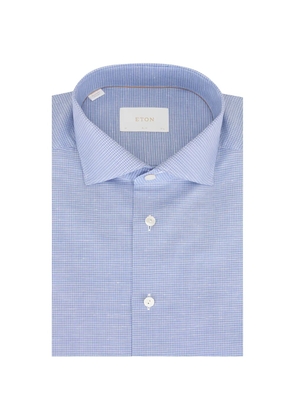 Eton check-printed shirt - Blue