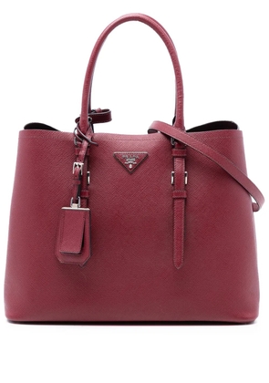 Prada Pre-Owned 2013-2025 Medium Saffiano Cuir Double Handle satchel - Red