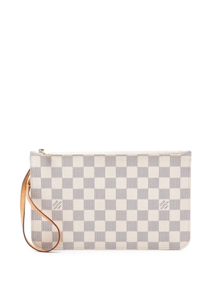 Louis Vuitton Pre-Owned 2014 Damier Azur Neverfull MM pouch - White