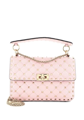 Valentino Garavani Pre-Owned Rockstud Spike Flap Bag Quilted Leather Medium crossbody bag - Pink