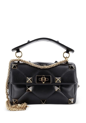 Valentino Garavani Pre-Owned Roman Stud Flap Bag Quilted Leather Small crossbody bag - Black