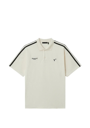 FIVE CM stripe-detail polo shirt - Neutrals