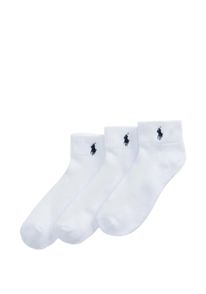 Polo Ralph Lauren ribbed logo-embroidered socks - White