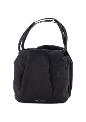 Saint Laurent Pre-Owned Pochon Top Handle Bag Satin Mini satchel - Black