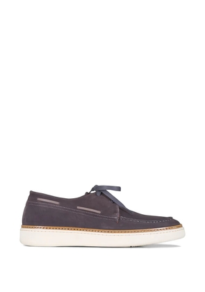 Aquatalia Bora suede lace-up boat shoes - Grey