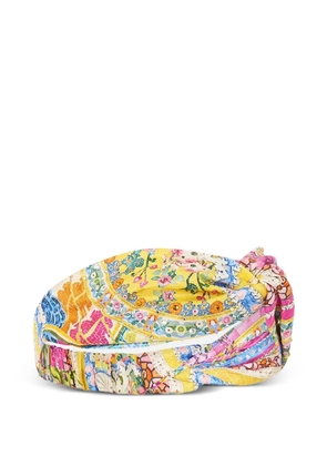Camilla woven-twist silk headband - Yellow