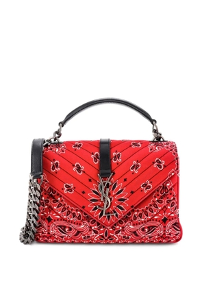 Saint Laurent Pre-Owned Classic Monogram College Bag Matelasse Chevron Bandana Canvas Medium crossbody bag - Red