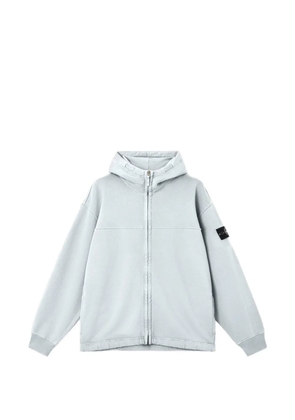 Stone Island Compass-badge zip-up hoodie - Blue