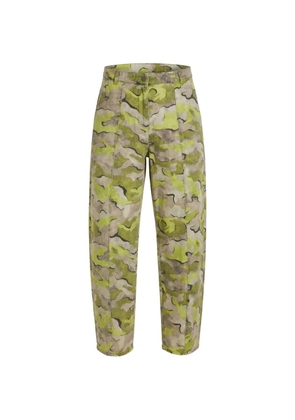 PINKO camouflage-print balloon-fit trousers - Green