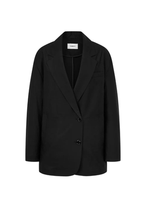 TOMBOY single-breasted relaxed-fit cotton blazer - Black