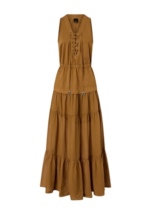 PINKO lace-up sleeveless dress - Brown