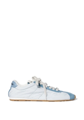 Miu Miu Plume technical fabric and suede sneakers - Blue
