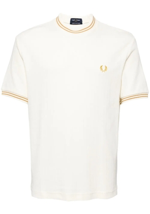 Fred Perry ribbed jersey t-shirt - Neutrals