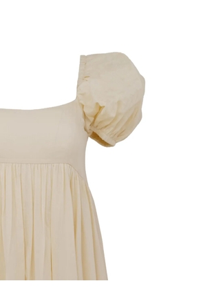 AZEEZA puff-sleeve maxi dress - Neutrals