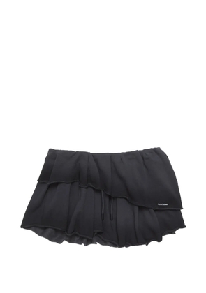 Acne Studios ruffled drawstring mini skirt - Black