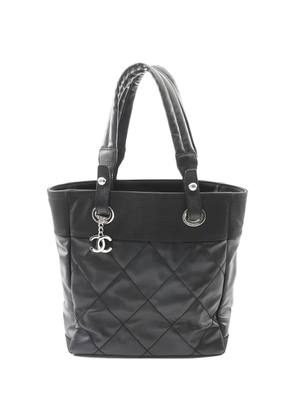 CHANEL Pre-Owned 2008-2009 Paris-Biarritz PM quilted leather tote bag - Black
