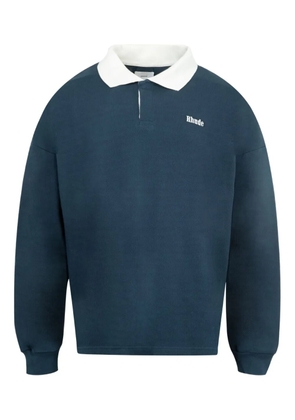 RHUDE long-sleeve polo shirt - Blue