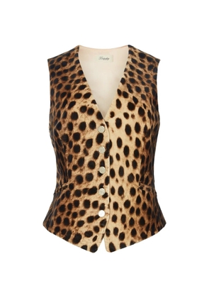 Temperley London Nemera printed V-neck waistcoat - Neutrals