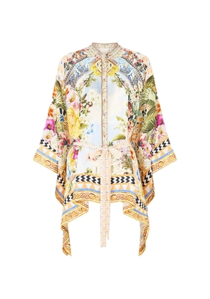 Camilla button scarf kaftan - Neutrals